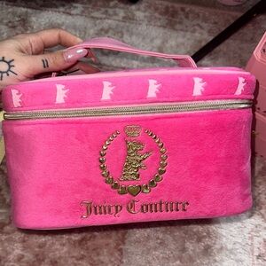 Juicy Couture Hot Pink Terry dog Cosmetic Bag